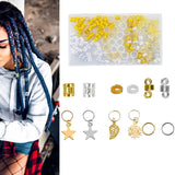 Maxbell Set of 160Pcs Braiding Jewelry Pendant DIY Dreadlocks Hair Cuffs Hair Rings