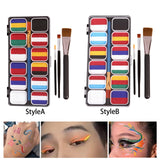 Maxbell Face Body Painting Palette Water based Facepaints for Costumes Party Makeup Style A