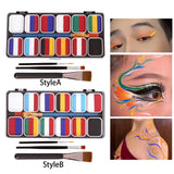 Maxbell Face Body Painting Palette Water based Facepaints for Costumes Party Makeup Style A