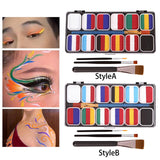 Maxbell Face Body Painting Palette Water based Facepaints for Costumes Party Makeup Style A