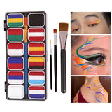 Maxbell Face Body Painting Palette Water based Facepaints for Costumes Party Makeup Style A