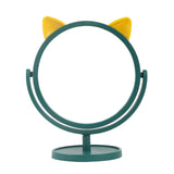 Maxbell Desktop Makeup Mirror 360 Degree Rotation for Dresser Shaving Tabletop Cat Navy Blue