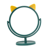 Maxbell Desktop Makeup Mirror 360 Degree Rotation for Dresser Shaving Tabletop Cat Navy Blue