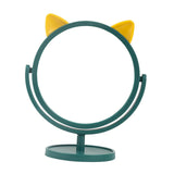 Maxbell Desktop Makeup Mirror 360 Degree Rotation for Dresser Shaving Tabletop Cat Navy Blue