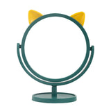 Maxbell Desktop Makeup Mirror 360 Degree Rotation for Dresser Shaving Tabletop Cat Navy Blue