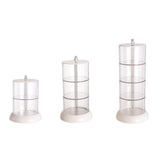 Maxbell Round Cotton Pads Organizer Blender Sponge Holder for Beauty Eggs 2 Layer
