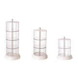 Maxbell Round Cotton Pads Organizer Blender Sponge Holder for Beauty Eggs 2 Layer