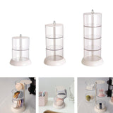 Maxbell Round Cotton Pads Organizer Blender Sponge Holder for Beauty Eggs 2 Layer