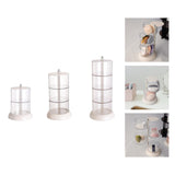 Maxbell Round Cotton Pads Organizer Blender Sponge Holder for Beauty Eggs 2 Layer