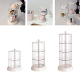 Maxbell Round Cotton Pads Organizer Blender Sponge Holder for Beauty Eggs 2 Layer