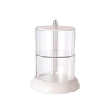 Maxbell Round Cotton Pads Organizer Blender Sponge Holder for Beauty Eggs 2 Layer