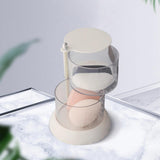 Maxbell Round Cotton Pads Organizer Blender Sponge Holder for Beauty Eggs 2 Layer