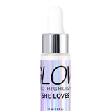 Maxbell 0.5 fl.oz Liquid Highlighter Makeup Shimmer Face and Body White