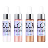 Maxbell 0.5 fl.oz Liquid Highlighter Makeup Shimmer Face and Body White