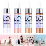 Maxbell 0.5 fl.oz Liquid Highlighter Makeup Shimmer Face and Body White