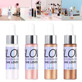 Maxbell 0.5 fl.oz Liquid Highlighter Makeup Shimmer Face and Body White
