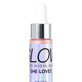 Maxbell 0.5 fl.oz Liquid Highlighter Makeup Shimmer Face and Body Pink