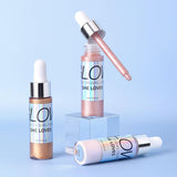 Maxbell 0.5 fl.oz Liquid Highlighter Makeup Shimmer Face and Body Pink