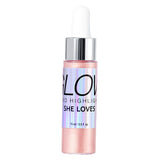 Maxbell 0.5 fl.oz Liquid Highlighter Makeup Shimmer Face and Body Pink