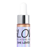 Maxbell 0.5 fl.oz Liquid Highlighter Makeup Shimmer Face and Body Rose Gold