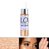 Maxbell 0.5 fl.oz Liquid Highlighter Makeup Shimmer Face and Body Rose Gold
