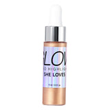 Maxbell 0.5 fl.oz Liquid Highlighter Makeup Shimmer Face and Body Rose Gold