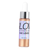 Maxbell 0.5 fl.oz Liquid Highlighter Makeup Shimmer Face and Body Rose Gold