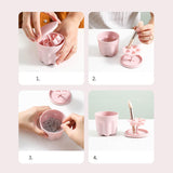 Maxbell Portable Makeup Brush Cleaning Tool Brush Drying Holder Beauty Supplies Pink