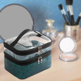 Maxbell Makeup Cosmetic Bag Transparent Visible for Toiletries Shampoo Jewelry Green