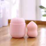 Maxbell Makeup Sponge Holder Dustproof Silicone Powder Puff Protective Container Pink