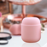 Maxbell Makeup Sponge Holder Dustproof Silicone Powder Puff Protective Container Pink