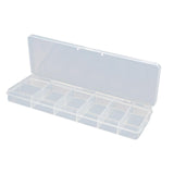Maxbell 12 Slots Nail Tips Organizer Box Empty for False Nail Tips Art Crafts Beads Transparent
