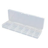 Maxbell 12 Slots Nail Tips Organizer Box Empty for False Nail Tips Art Crafts Beads Transparent