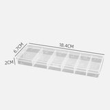 Maxbell 12 Slots Nail Tips Organizer Box Empty for False Nail Tips Art Crafts Beads Transparent