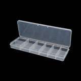 Maxbell 12 Slots Nail Tips Organizer Box Empty for False Nail Tips Art Crafts Beads Transparent