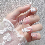 Maxbell Nail Art Ornament Camellia Design Sparkly for Valentine’S Day Nail Salons