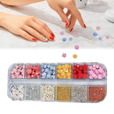 Maxbell Nail Art Ornament Camellia Design Sparkly for Valentine’S Day Nail Salons