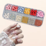 Maxbell Nail Art Ornament Camellia Design Sparkly for Valentine’S Day Nail Salons