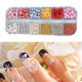 Maxbell Nail Art Ornament Camellia Design Sparkly for Valentine’S Day Nail Salons