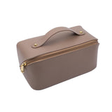Maxbell Toiletry Bag PU Leather Toiletry Accessories for Female Anniversary Dating Coffee