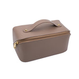Maxbell Toiletry Bag PU Leather Toiletry Accessories for Female Anniversary Dating Coffee