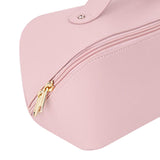 Maxbell Toiletry Bag PU Leather Toiletry Accessories for Female Anniversary Dating Pink