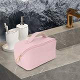 Maxbell Toiletry Bag PU Leather Toiletry Accessories for Female Anniversary Dating Pink