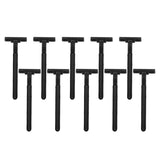 Maxbell 10 Pieces Disposable Shaver Long Non Slip Handle Shaver for Barber Shop Men