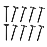 Maxbell 10 Pieces Disposable Shaver Long Non Slip Handle Shaver for Barber Shop Men