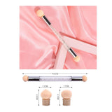 Maxbell Nail Sponge Brush with Rhinestone Acrylic Handle Manicure Tool Shading White