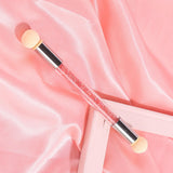 Maxbell Nail Sponge Brush with Rhinestone Acrylic Handle Manicure Tool Shading Pink