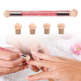 Maxbell Nail Sponge Brush with Rhinestone Acrylic Handle Manicure Tool Shading Pink