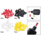 Maxbell 50 Pieces Glue Bottle Unblocking Needles Bottle Plug Tips for Home Salon Red