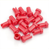 Maxbell 50 Pieces Glue Bottle Unblocking Needles Bottle Plug Tips for Home Salon Red